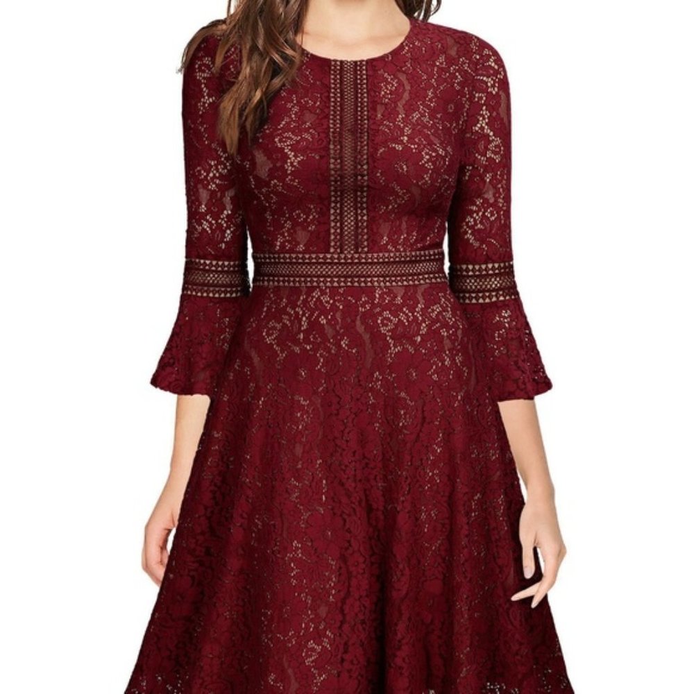 NWT Miusol Floral Lace  Cocktail Party Swing Dress